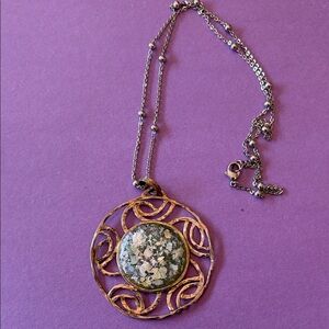 Or Paz Roman Glass and sterling pendant